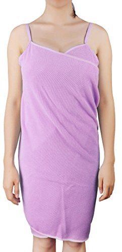 Andux Zone Wearable Badetuch Bademantel Duschtuch Spa Strand Schwimmen Microfaser Weich Saugfähig Handtuch 70cmx140cm DDYJ-01 Lila