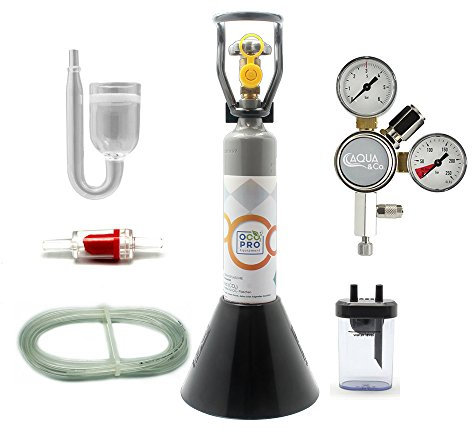 Impianto CO2 per acquario, set completo con bottiglia riutilizzabile da 500 g
