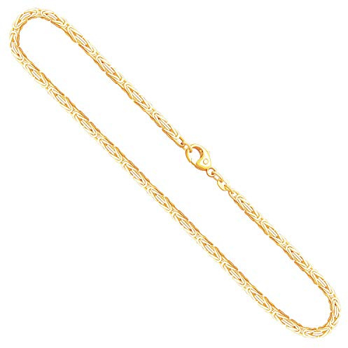 EDELIND Königskette Gold 2,3 mm Goldkette Herren Damen Echtgold 585 | Kette Goldl Halskette mit Schmuck Geschenkbox | Made in Germany