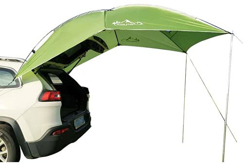 Auto-Heckklappen-Zelt Markise Pickup LKW Camping Sonnenschutz Wasserdicht Regenschutz SUV Minivan Vordach Schrägheck Wohnmobil Anhänger Dach (Grün)