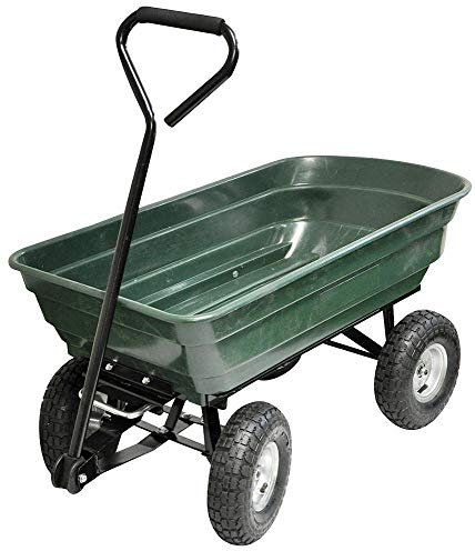 GCART Chariot de jardin à 4 roues basculantes, manutention des matériaux