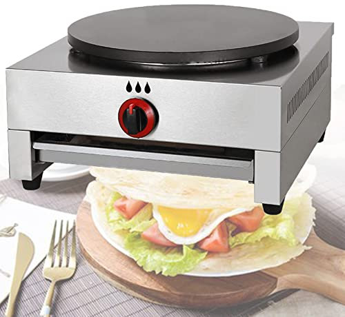 Commercial Gas Pancake Maker,Chapati Maker Machine,Nonstick Adjustable Firepower Crepe Hotplate Machine for Full Breakfast,Omelets,Pizzas,Tortillas,Steaks,Burgers
