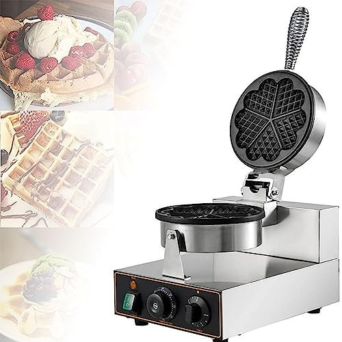 Commercial Electric Waffle Maker, 1400W Waffle Machine with Temperature and Time Control,Nonstick Waffle Bake Machine for Bakery Home and Kitchen Restaurant