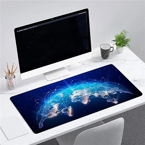 TengYuer Gaming Mauspad Weltkarte, XXL Gaming Mauspads 47,2x23,6x0,12 Zoll Verlängertes Großes Mauspad Schreibtischauflage, rutschfeste Gummibasis Einfach Zu Reinigen für Gamer/Desktop/Büro/Zuhause