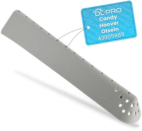 DL-pro Aube de tambour 31 x 6,1 x 4,2 cm pour Candy Hoover Otsein 43005989 - Cale d'entraînement robuste avec 31 trous - Gris - Pour machine à laver