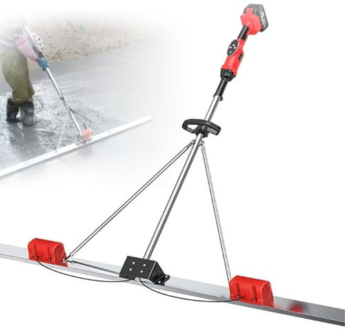 ​BetonoberfläChen-Estrich-Endbearbeitungswerkzeug, Beton-Elektroschaber, 6000 U/Min, 150-Cm-Klinge, Estrich-Beton-Endbearbeitungswerkzeug, Mit Edelstahlplatte,2batteries-1.8M