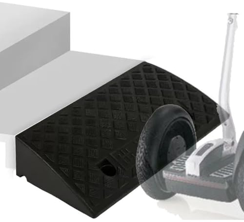 IMUNKT Türschwellenrampe, Bordsteinrampe, Hoch 3-19cm Rollstuhlrampe Gummi, Ragbare Schwellenrampe Auffahrhilfe, Leichte Auto-Rampen, Für Garagen, Eingänge(Black,50x50x19cm/20x20x7.5in)