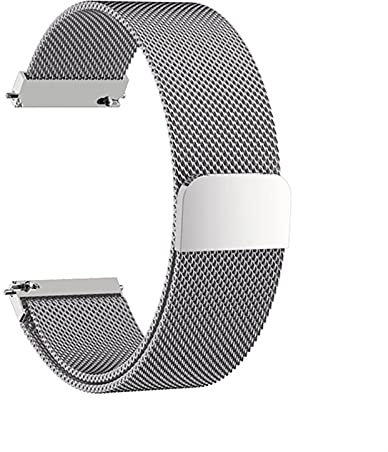 Uhrenarmband 20 mm Mesh-Edelstahlarmband, Farbring, Magnetarmband, Handgelenksband