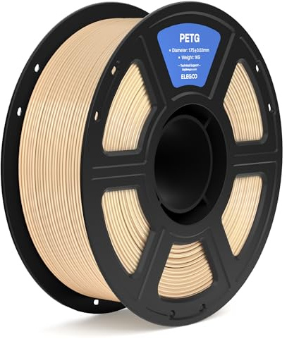 ELEGOO PETG Filament 1.75mm Beige 1KG, 3D Drcuker Filament | Robust & Langlebig 3D Drcuker Filament mit Maßgenauigkeit +/- 0.02mm, 1kg Spule (2.2lbs) für die Meisten FDM 3D Drucker
