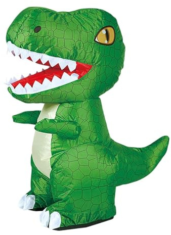 KiBcsLic Dinosauro Gonfiabile bambino con Telecomando, dinosauro giocattolo Gonfiaggio E Sgonfiaggio Automatici, 62 Cm Animali giocattolo Gonfiabili con Rotazione a 360° e Musicale, Verde