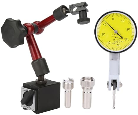 Broco Comparatore Centesimale Digitale,indicatore di leva impermeabile,base magnetica comparatore,leva della prova della manopola Gauge
