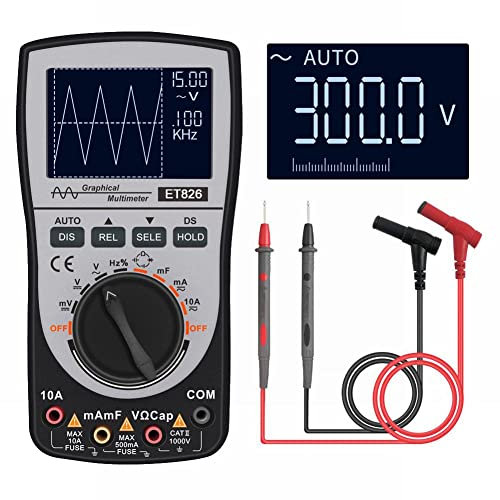 SPORTARC Digitales Multimeter, 2-in-1 ET826 LCD-Digital-Oszilloskop-Multimeter, AC/DC