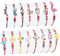 ZOCONE Lot de 15 bracelets d'amitié pour fille, enfants, bracelets de fête réglable, tressé, bracelet licorne papillon, sirène pour gadgets anniversaire enfants, Résine