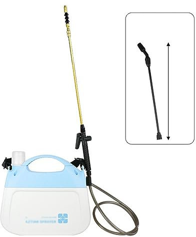 SUCADA Pulvérisateur électrique 5L avec pulvérisateur Rechargeable USB avec 2 rampes de pulvérisation rétractables pour Plantes de Mauvaises Herbes de Jardin et de pelouse (Blue)