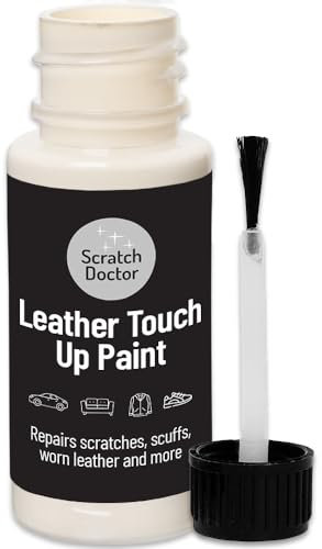 Scratch Doctor Leather Touch up Paint | For Furniture, Sofas, Cars Seats, Shoes, Handbags 15ml (Light Cream)