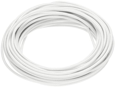 QUARKZMAN 17 AWG Silikon Elektrokabel 1 mm² 10 Meter Flexibles Hochtemperatur Geflochtenes Kabel Verzinnter Kupferdraht für Industrie KFZ DIY RC-Autos Boote LED Licht Weiß