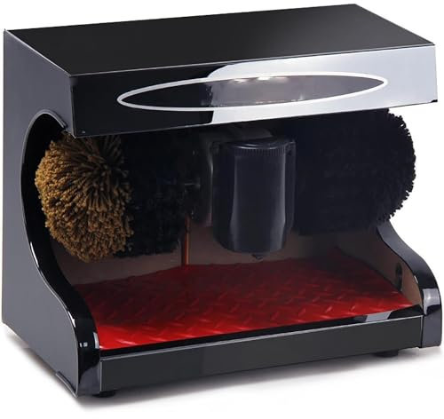 SFQEVHRZ Máquina limpiabotas automática, Máquina pulidora de Zapatos, inducción automática/Cepillo Combinado Doble/bajo Nivel de Ruido/Operaciones Suaves, for hoteles Familiares