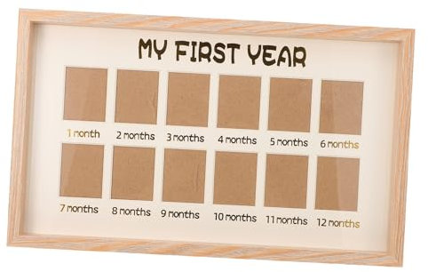 HAPINARY Birthday Picture Frame Wachstums-meilensteinrahmen Für Jungen Monate Fotosammlung Design Für Tischdekoration Im Kinderzimmer Unvergessliche Erinnerungen Erste Jahr