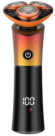 Rasoio elettrico da uomo, è il regalo perfetto per San Valentino. Questo rasoio aggiornato è un bagnato/asciutto, ricaricabile, display a LED, rasoio senza fili con blocco da viaggio e sistema di