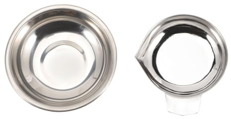 TOGEVAL 2stücke Edelstahl Wiegeschalen Langlebig Pulverschalen Für Feinwaage Präzise Abwiegung Pulver Und Flüssigkeit Für Schmuck Und Labor Geeignet