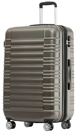 BEIBYE Reisekoffer 2088 Hartschalekoffer Gepäck Koffer Trolley Größe L in 14 Farben (Coffee)