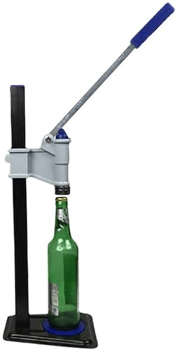Handelsüblicher Flaschenverschluss – robuster Metall-Bankverschluss für Heimbrauen/Weinherstellung, einfach zu bedienender Flaschenverschluss mit verstellbarer Klemme (passend für 26–30 mm Kappen)