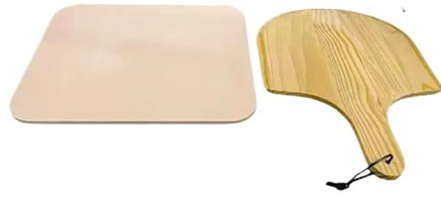 XIEHYA Pizza Stone Pizza Baking Stone Pizza Stone Set With Wooden Peel Paddle Baking Accessories 15 X 12 Inch Cordierite Stone For BBQ Grilling Piz For Pizza Bread Grilling