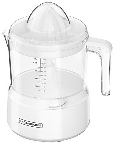 BLACK+DECKER CJ650W Citrus Juicer with 32oz Plastic Jar, White