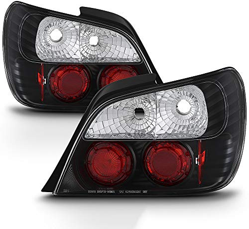 ACANII - For Black 2002-2003 Subaru Impreza WRX Tail Lights Brake Lamps Taillights Taillamps 02-03 Left+Right Assembly