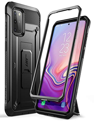 SUPCASE UB Pro Series Schutzhülle für Samsung Galaxy S20 Plus / S20 Plus 5G (Version 2020), zweilagiges, Robustes Holster und Ständer, ohne integrierten Displayschutz, Schwarz, 11,9 cm (4,7 Zoll)