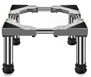 Waschmaschine Sockel Tragfähigkeit 400 kg Kühlschrank Untergestell Edelstahl Verstellbare Länge/Breite 45-65cm Wäschetrockner Basis Stand für Trockner Rutschfester Anti-Scratch