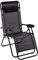 Baroni Home Sedia Sdraio Zero Gravity da Giardino, Chaise Longue Pieghevole da Esterno, Sdraio Salvaspazio per Piscina e Terrazzo, Poltrona Relax, 165x65x93 cm (Nero)