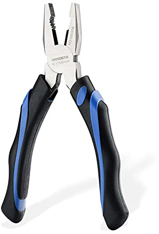 URASISTO 6-Inch Linesman Pliers with heavy Duty Nickel Chromium Steel Construction