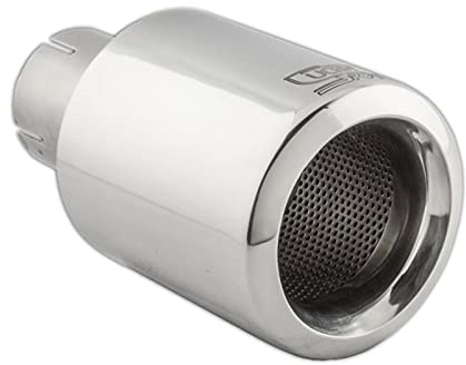 Auspuffblende Endrohr 100mm Edelstahl poliert Anschluß rund Absorber (Passend für Anschluß 65mm)