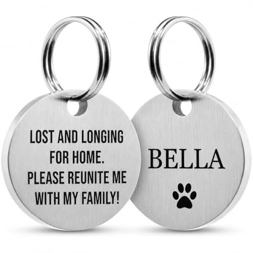 Personalised Dog Tag, Dog Tags for Pets Engraved UK, Engraved Dog Tag, 21mm