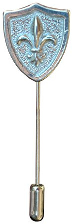 Épingle à Cravate Fleur de Lys, Fabrication Artisanale Française en Étain, par William Sturt des Étains de Jumilhac.