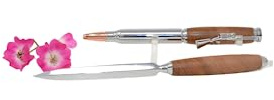 Holzkugelschreiber Set - Holz Schreibset - Holz Brieföffner Set Füller Zwetschke aus Holz Pen Geschenk Geschenkidee Unikat handmade - Holz Geschenkset - einzigartig Handarbeit wiederbefüllbar