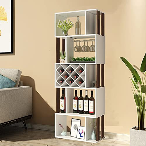Deckenregal, 5 Etagen, freistehende Weinregale, Weinlagerregal, industrieller Barschrank – großer Platz – perfekt für die Inneneinrichtung, für die Küche, das Esszimmer, die Bar zu Hause