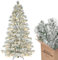 SALCAR 6ft Pre Lit Christmas Tree,180cm Snow Flocked Artificial Xmas Tree with 170 Water Dropped LED Lights, Perfect for Living Room, Kids' Room & Holiday Family Decorations