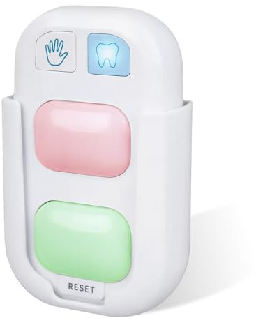 Minuteur de brossage des dents à la main, minuterie 2 en 1 LED pour 2 minutes de brossage et 20 secondes de lavage des mains