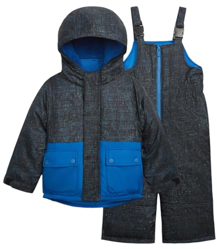 Carter's Boys' Heavyweight 2-Piece Ski Suit - Snow Bib and Winter Jacket Set, Blue 3T