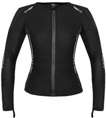 Chaqueta de motocicleta para mujer, para motocross, armadura corporal, protección para motocicleta cuesta abajo, chaqueta de carreras, Negro, S