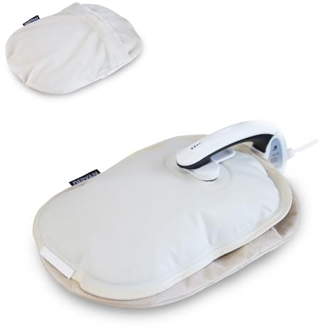 Deryan Heating Pad for Baby, Flaxseed Heated Tummy Wrap, Baby Belly Wrap Belt with Soothing Warmth, Natural Relief for Upset Stomach in Babies and Toddlers, 0-3 Years (Cream)