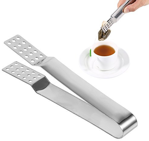 Presse-sachet de thé, pince à sachets de thé en acier inoxydable, pince à glaçons, pince à griller, pince à filtre à thé, pince à passoire pour sachets de thé, pince à sachets de