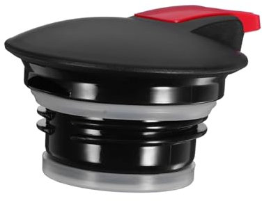 MUCKLILY Replacement Coffee Pot Lid and Carafe Cover, Black and Red Plastic Kettle Lid for Coffee Server and Water Carafe, Universal Teapot Cover for Home and Kitchen Use