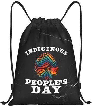 Bedruckt Beutel Zum Bemalen 36X42Cm Tag Der Indigenen Völker Tasche Mit Kordelzug Waschmaschinenfest Rucksack Mit Kordelzug Für Strand, Kindergarten, Erwachsene