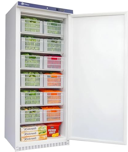 MBH - Congelatore Verticale Industriale WORLDMAI da 600 Litri con Cesti per Ristorazione. Armadio Congelatore Professionale per Bar e Ristorante.