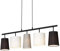 BRILONER Nero, Leuchten Lampadario a Sospensione da soffitto a 5 luci – Design by Kare con paralumi in tessuto – Compatibile con lampadine E14, Bianc 40 W, 96 cm