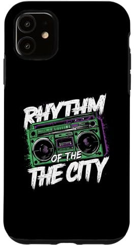 Rhythm Of The City - Klassischer Ghettoblaster Boombox Lover Hülle für iPhone 11