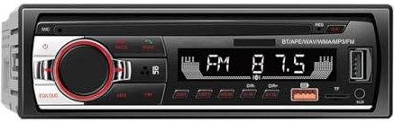 iFutniew Lettore MP3 Bluetooth 12 V per Auto, Radio FM, Stereo, Vivavoce, Lettore CD, Facile da Usare